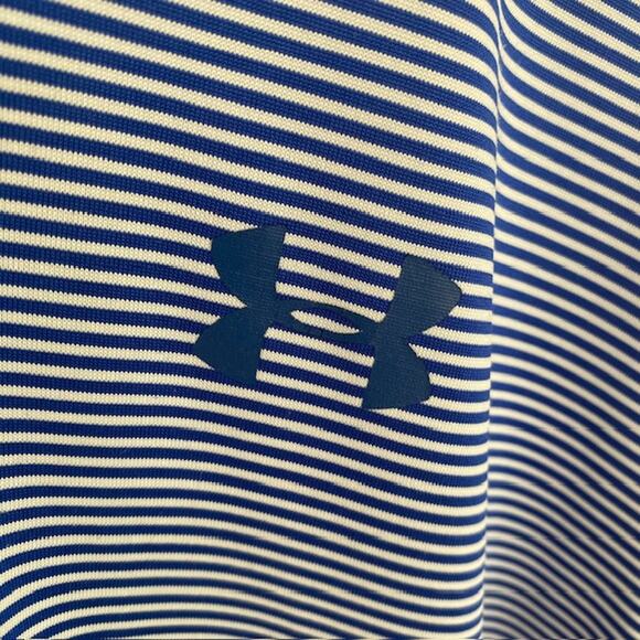 Under Armour The Performance Polo Blue and White striped - XL - Picture 5 of 5